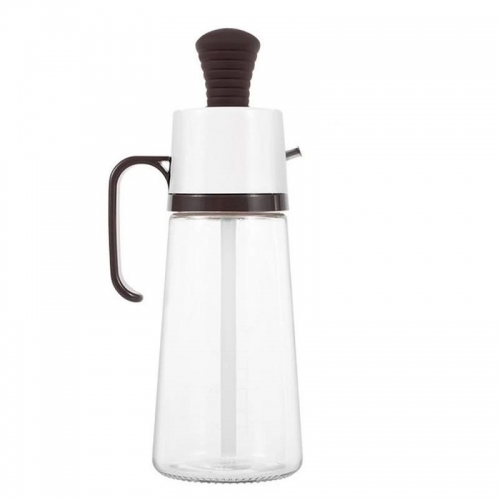 Glass Oil Bottle With Brush Brown