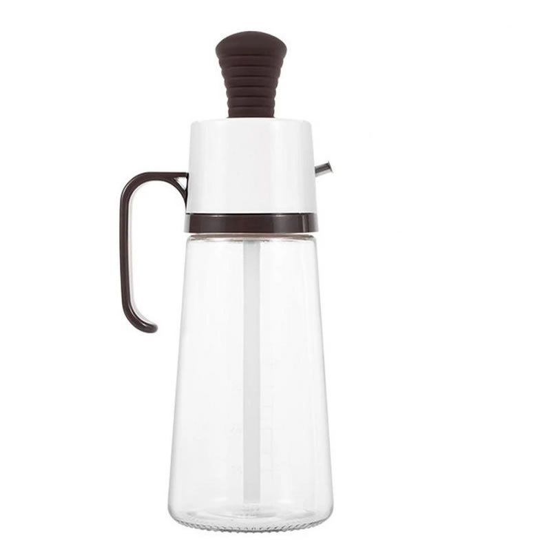 Glass Oil Bottle With Brush Brown